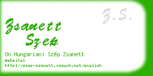 zsanett szep business card